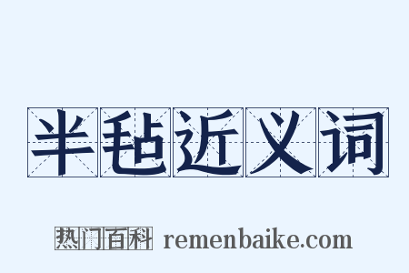 半毡近义词是什么意思的图片